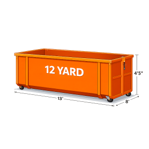 12-Yard Roll Off Dumpster Rental