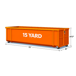 15-Yard Roll Off Dumpster Rental