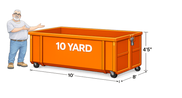 Curly Joes - 10 YARD Roll Off Dumpster (1)