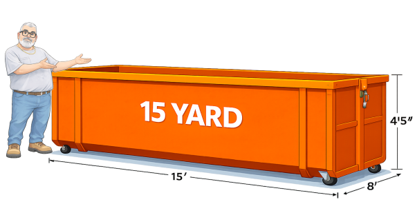 Curly Joes - 15 YARD Roll Off Dumpster